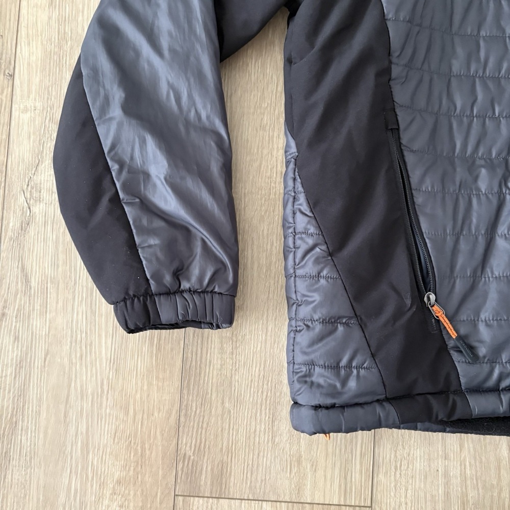 New Balance Puffer Jacket Fleece Lined Hooded Full Zip Black Mens Size Medium - Picture 5 of 8